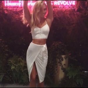 House of Harlow 1960 Crop Top & Wrap Skirt Set XS